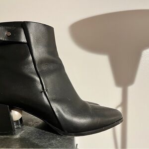 Nicholas Kirkwood Black Ankle Boots with Pearl Detail